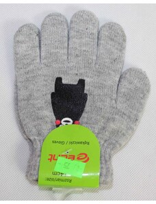 Echt Dětské prstové rukavice - šedé - medvěd - 14 cm