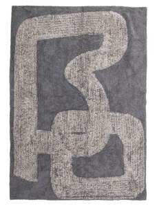 Šedý bavlněný koberec Bloomingville Addo 145 x 200 cm