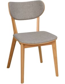 Dubová jídelní židle ROWICO KATO s šedým sedákem