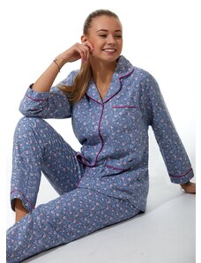 Naspani Elegantní pyžamo pro ženy - flanel 1DF0006
