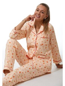 Naspani Elegantní pyžamo pro ženy - flanel 1DF0007