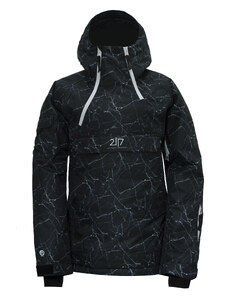 2117 LIDEN ECO Dámská 2L lyžařská bunda (anorak), černá AOP