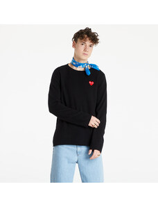 Pánský svetr Comme des Garçons PLAY Red Heart Crewneck Jumper Black