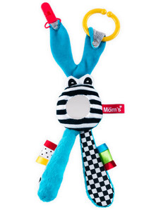 Hencz Toys Edukační hračka Hencz s chrastítkem - Zajíček - zrcátko - modrý