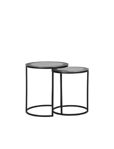 Set 2 šedých kovových konferenčních stolků LABEL51 Revo, 40 cm