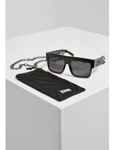 URBAN CLASSICS Sunglasses Zakynthos with Chain - black/silver