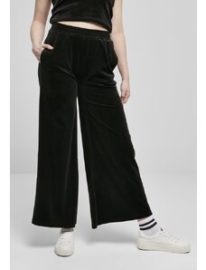 Dámské tepláky Urban Classics Ladies High Waist Straight Velvet Sweatpants - černé