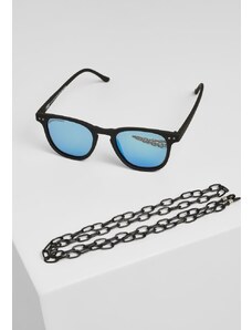 URBAN CLASSICS Sunglasses Arthur with Chain - black/blue