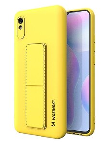 WOZINSKY Wozinsky pouzdro Kickstand pro Xiaomi Redmi Note 9S/Redmi Note 9 pro Xiaomi Redmi Note 9S žlutá