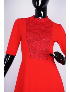 RICH&ROYAL dámské šaty s krajkou 1708-664 červené červená