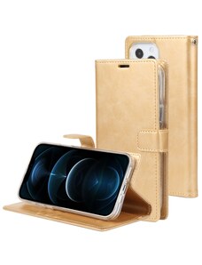 Ochranné pouzdro pro iPhone 13 Pro - Mercury, Bluemoon Diary Gold
