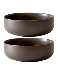 Audo CPH Set dvou tmavě hnědo šedých porcelánových misek AUDO NEW NORM 21,5 cm
