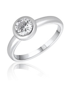 JVD Dámský stříbrný zásnubní prsten se zirkonem SVLR0464SH2BI54