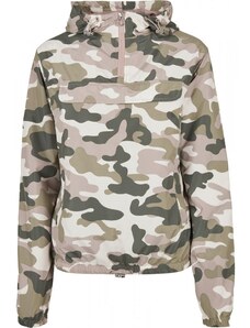 URBAN CLASSICS Ladies Camo Pull Over Jacket - duskrose camo