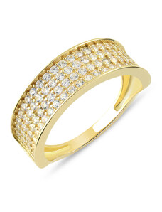 Lillian Vassago Zlatý prsten posázený zirkony LLV06-GR063