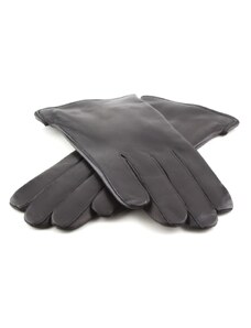 Hladké pánské kožené rukavice s podšívkou Bohemia Gloves - černé