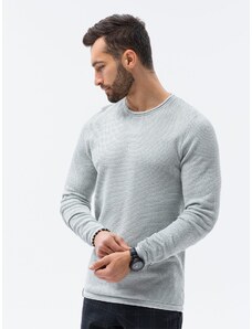 Ombre Clothing Pánský svetr - světle šedá/žíhaná E121