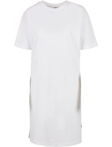 URBAN CLASSICS Ladies Organic Oversized Slit Tee Dress - white