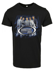 MERCHCODE Pánské tričko Backstreet Boys Throwback Oval Tee black