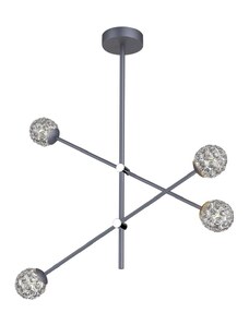 Candellux Lustr na tyči PAKSOS 4xG9/5W/230V šedá CA0548