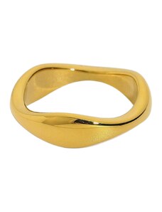 ORNAMENTI Pozlacený prstýnek Wave gold
