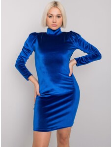 RUE PARIS Modré dámské sametové mini šaty -blue Modrá