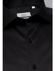 Pánská černá košile 1863 ETERNA Slim Fit Rypsový kepr Non Iron 100% bavlna