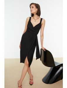 Trendyol Černé dvouřadé límce Elegantní večerní šaty