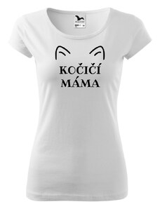 Fenomeno Dámské tričko Kočičí máma - bílé
