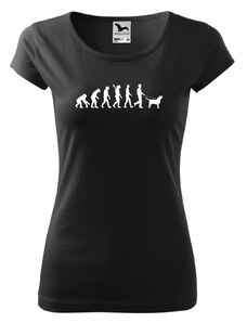 Fenomeno Dámské tričko Evoluce(pes) - černé