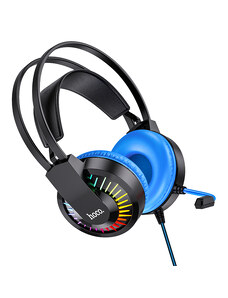 Herní sluchátka s mikrofonem - Hoco, W105 Joyful Blue