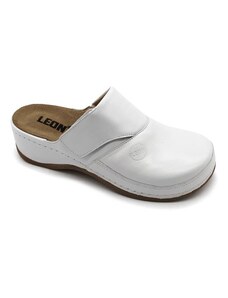 Leon 2019 Dámská zdravotní kožená obuv uzavřená - Bílá