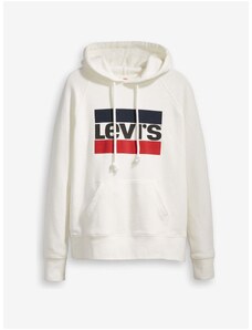 Levi's Bílá dámská mikina s kapucí Levi's - Dámské