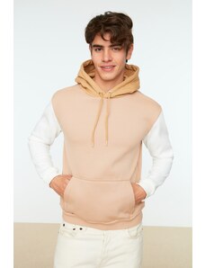 Trendyol Beige Regular/Normal Cut Cotton Sweatshirt
