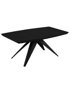 Černý dubový rozkládací jídelní stůl Windsor & Co Sky 100 x 180-280 cm