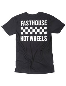 Fasthouse Stacked Hot Wheels Tee Black