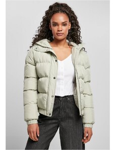 Dámská zimní bunda Urban Classics Ladies Hooded Puffer Jacket - pastelově zelená