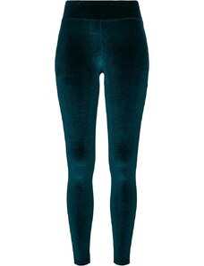 URBAN CLASSICS Ladies High Waist Velvet Leggings - teal