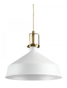 Ideal Lux 238135 závěšený stropní lustr Eris 1x60W | E27 - bílý se zlatými doplňky
