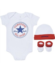Converse classic ctp infant hat bodysuit bootie set 3pk RED