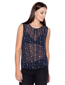 Katrus Woman's Blouse K139 Navy Blue