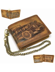 Always Wild Pánská kožená peněženka s řetězem