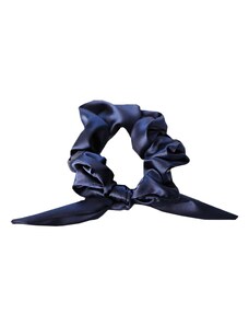 DKaren Woman's Hairband Satin Navy Blue