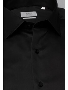 Pánská černá košile ETERNA Modern Fit Rypsový kepr Non Iron 100% bavlna