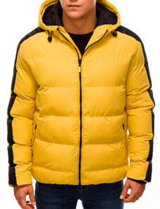 EDOTI Pánská prošívaná zimní bunda 535C - žlutá