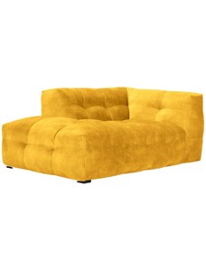 Žlutá sametová lenoška Windsor & Co Vesta 170 cm, levá