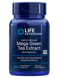 Life Extension Lightly Caffeinated Mega Green Tea Extract 100 ks, kapsle