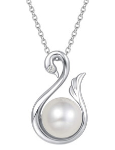 OLIVIE Stříbrný náhrdelník LABUTÍ PERLA 5597