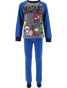Modro-šedé chlapecké dlouhé pyžamo Marvel Avengers Modrá