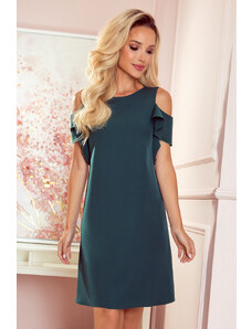 Numoco Jednoduché šaty Lea, Zelené
